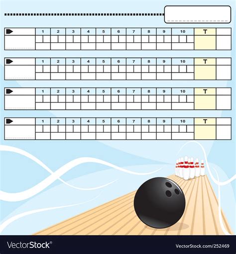 Bowling Scorecard Royalty Free Vector Image Vectorstock