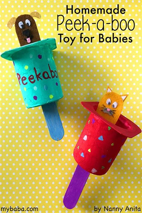 Homemade Peek A Boo Toy For Babies Homemade Baby Toys Homemade Toys