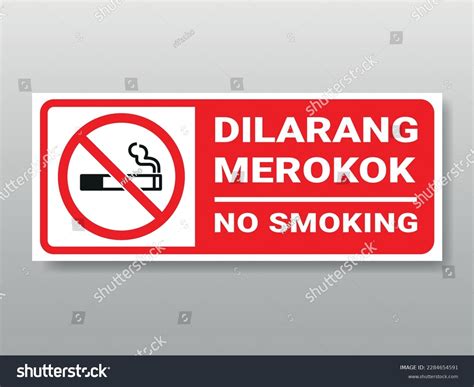 Simbol Atau Tanda Dilarang Merokok Vektordruckzeichen Stock Vektorgrafik Lizenzfrei