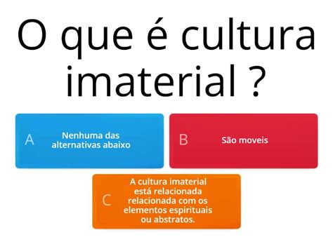 Questões Sobre Cultura Material E Imaterial Com Gabarito