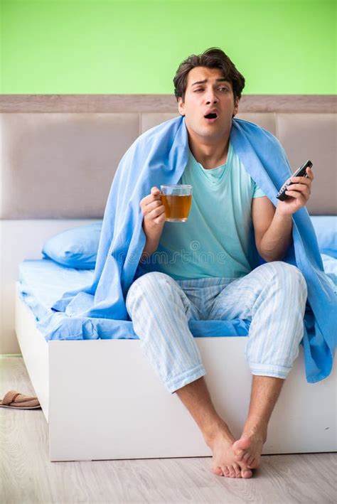 The Man Suffering From Sleeping Disorder And Insomnia Stock Image
