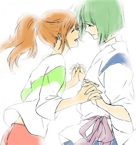 Chihiro X Haku Spirited Away I Absolutely Loved This Couple Just Look At Them Arent They