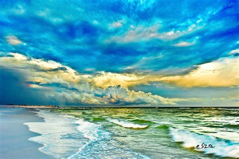 Beautiful Beach Blue Sea Photograph By Eszra Tanner