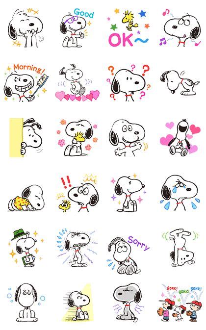 Wastickerapps offer you free stickers packs : Animated SNOOPY ★ FUNNY FACES | Snoopy funny, Snoopy ...