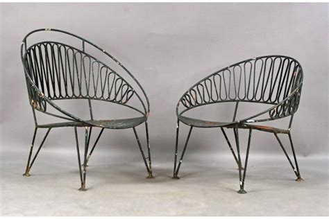 311 Similar Pair Salterini Wrought Iron Garden Chairs Garden Chairs