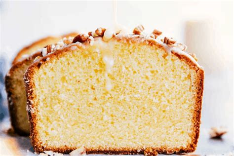 Eggnog spice cake with bourbon custard filling and eggnog buttercream recipe. Glazed Eggnog Pound Cake | The Recipe Critic