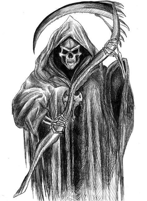 Hood Grim Reaper Drawings Pict Art