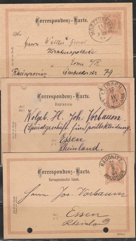 Austria Austria 1800s Issues Postal History 5 Post Cards And