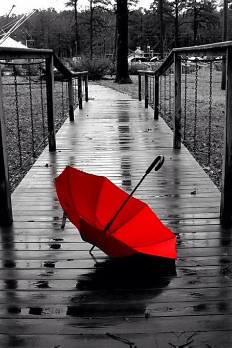 Rainy Day Red Rain Photography White Photography Red Umbrella