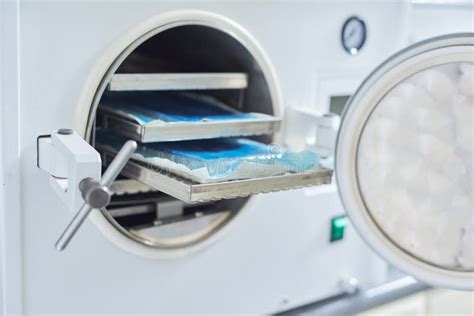 Sterilization Of Medical Dental Instruments In Autoclave Stock Image