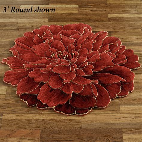 Neena Bloom Flower Shaped Round Rugs Wildflower Decor Round Rugs