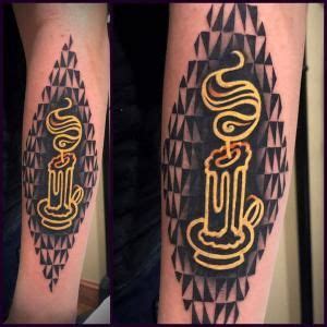 The word holds a lot of importance for him. Tattoo artist Jake Gordon | USA | Tattoo artists, Tattoos, Geometric tattoo arm