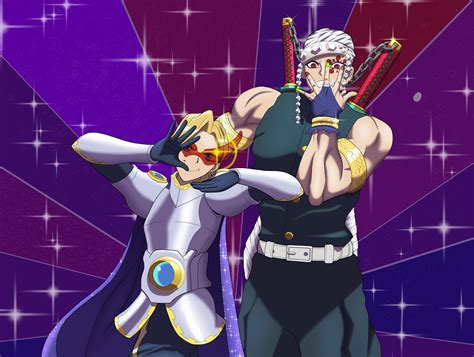 Yuga Aoyama And Tengen Uzui Crossover Rkimetsunoyaiba