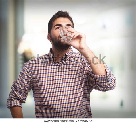 Man Drinking Water Bottle Stock Photo 285950243 Shutterstock