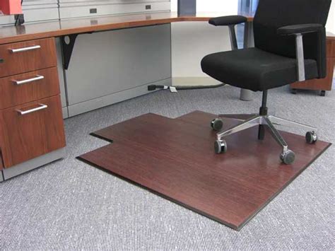Bamboo Chair Mat For Office Carpet Or Wood Floors Tri Fold