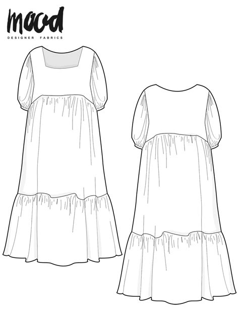 The Mal Dress Free Minimal Waste Sewing Pattern Mood Sewciety In Sewing Patterns Free
