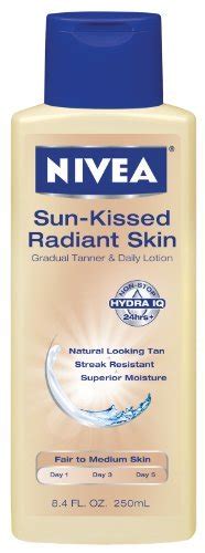 please feel free to review products nivea sun kissed radiant skin gradual tanner