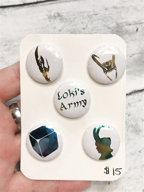 Loki Foiled Pin Set Etsy