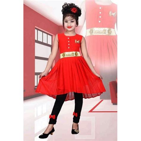Kids Red Girls Frock At Rs 305 Children Frock In Delhi Id 11641672397