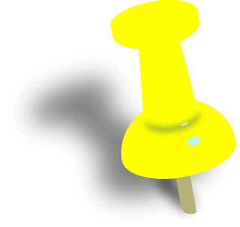 Yellow Push Pin Clip Art At Vector Clip Art Online Royalty Free And Public Domain