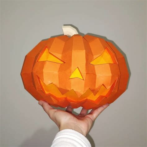 Diy Halloween Pumpkin Papercraft Template 3d Model 3d Printable Cgtrader