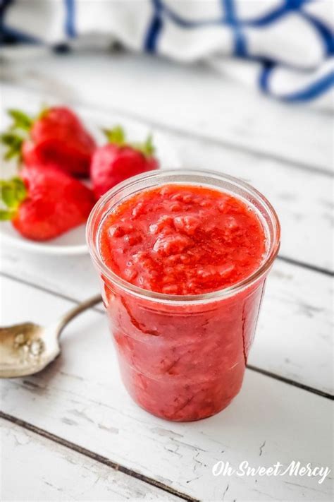 Sugar Free Strawberry Sauce Easy Thm Fp Oh Sweet Mercy