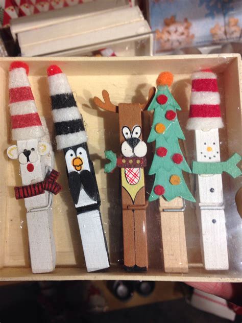 Festive Christmas Clothespins