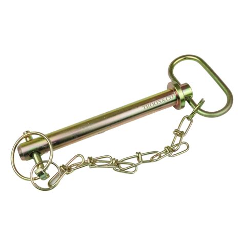 34 X 6 19mm X 152mm Towing Pin With Lynch Pin And Chain Trailer