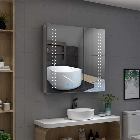 Buy Quavikey® Led Illuminated Bathroom Vanity Mirror Cabinet 2 Door