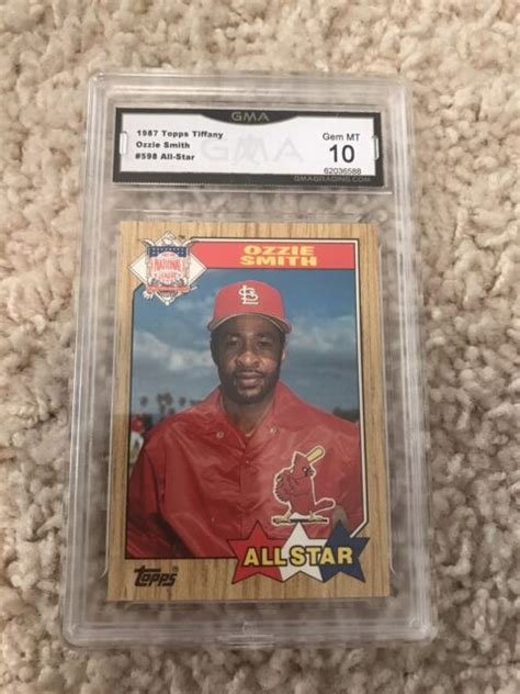 1987 Topps Tiffany Ozzie Smith 598 All Star Gma 10 Ebay