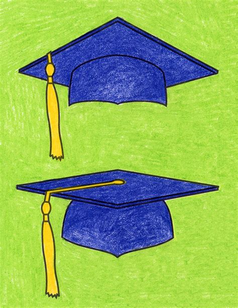 Cap And Gown Drawing Easy Ar