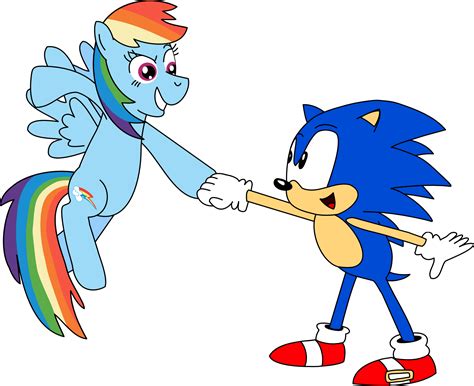 Sonic And Rainbow Dash By Mighty355 On Deviantart