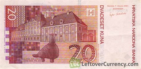 20 Croatian Kuna Banknote Exchange Yours For Cash Today