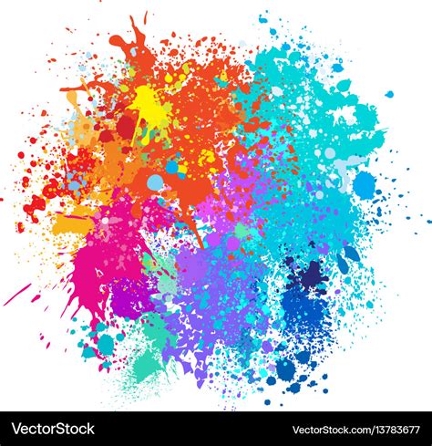 Color Background Of Paint Splashes Royalty Free Vector Image