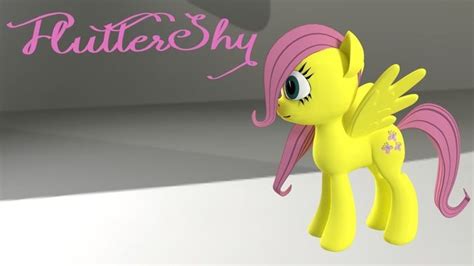 3d Model My Little Pony Fluttershy 3d Model Vr Ar Low Poly Cgtrader