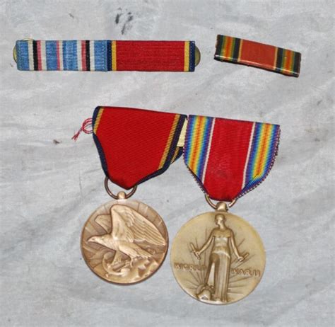 Wwii Victory Medal Wwii Naval Reserve Medal W Ribbon Bars Ebay