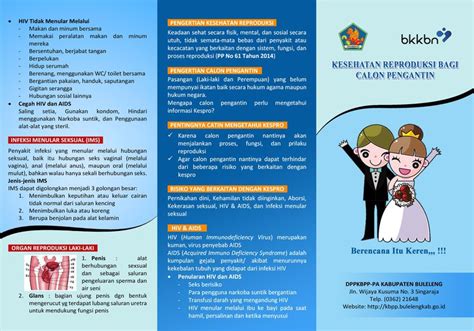 Leaflet Brosur Kesehatan Reproduksi Bagi Calon Pengantin