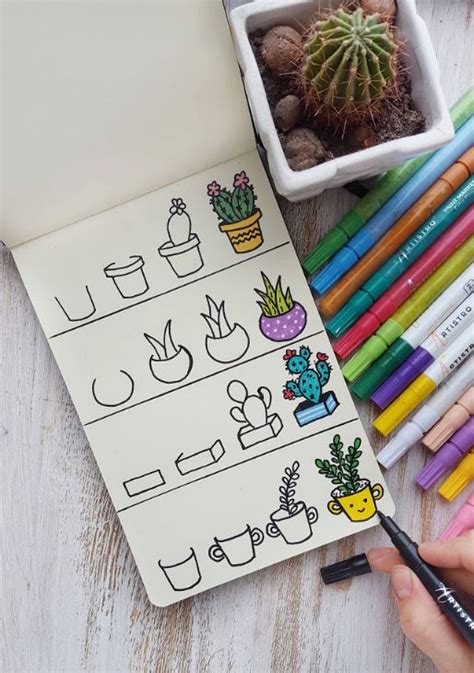 They are the last stage of this how to draw a cactus tutorial (01 min 26. Easy guide 'How to draw' from Artistro! | Cactus drawing ...