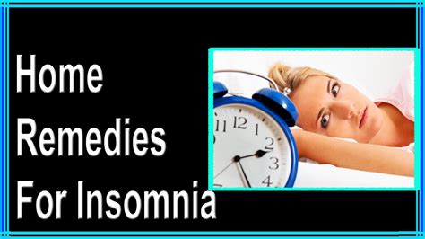 Best Natural Home Remedies For Insomnia Youtube