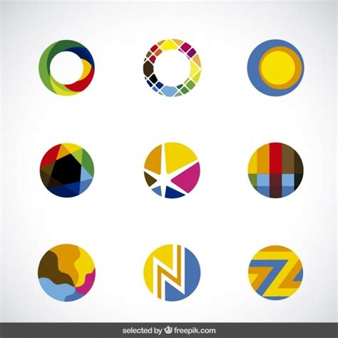 Colorful Abstract Circles Collection Vector Free Download