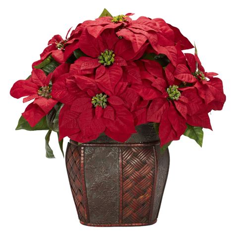 Your christmas floral arrangements and xmas flowers are certain to bring life to any room. Artificial Poinsettia Arrangements | Christmas Wikii