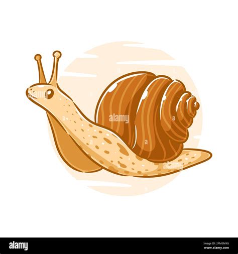 Vector Hand Drawn Snail Cartoon Character Stock Vector Image And Art Alamy