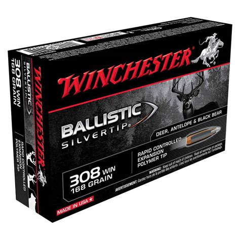 Winchester Ballistic Silvertip 308 Winchester 168gr Ballistic Silvertip