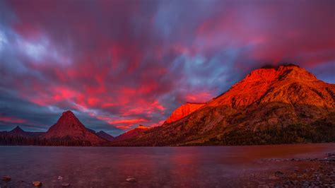 Glacier National Park Sunrise Panorama A Photo On Flickriver