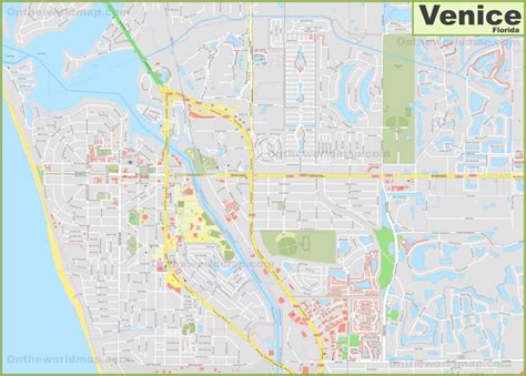 Large Detailed Map Of Venice Florida Ontheworldmap Com