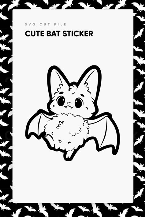 Cute Bat Sticker Ready To Print Master Bundles