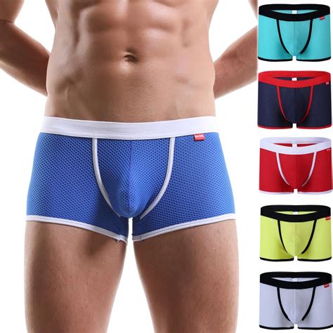 Buy Mens Sexy Underwear Mesh Breathable Comfort Pants Sexy Boxer Underpants At Affordable