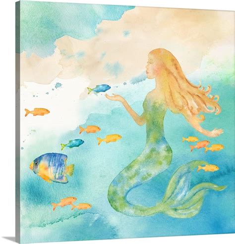 Sea Splash Mermaid Ii Wall Art Canvas Prints Framed Prints Wall