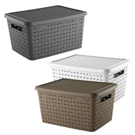 75l Extra Large Storage Container Box Plastic Rattan Bin Home Bedroom