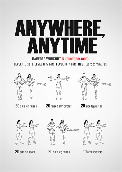 Anywhere Anytime Workout By Darebee Darbee Workout Fitness Body